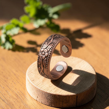 Petal Ring Pure Copper With Magnetic Therapy