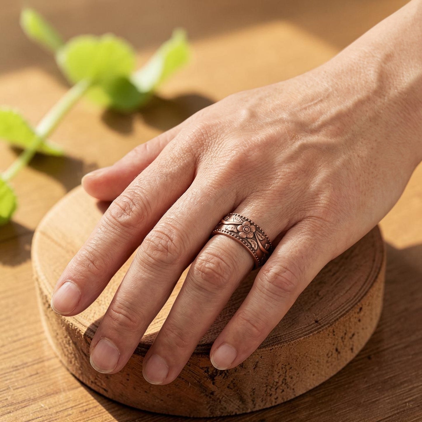 Petal Ring Pure Copper With Magnetic Therapy
