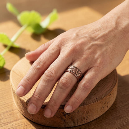 Petal Ring Pure Copper With Magnetic Therapy