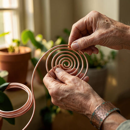 Flow Hand Spiral Pure Copper Bracelet