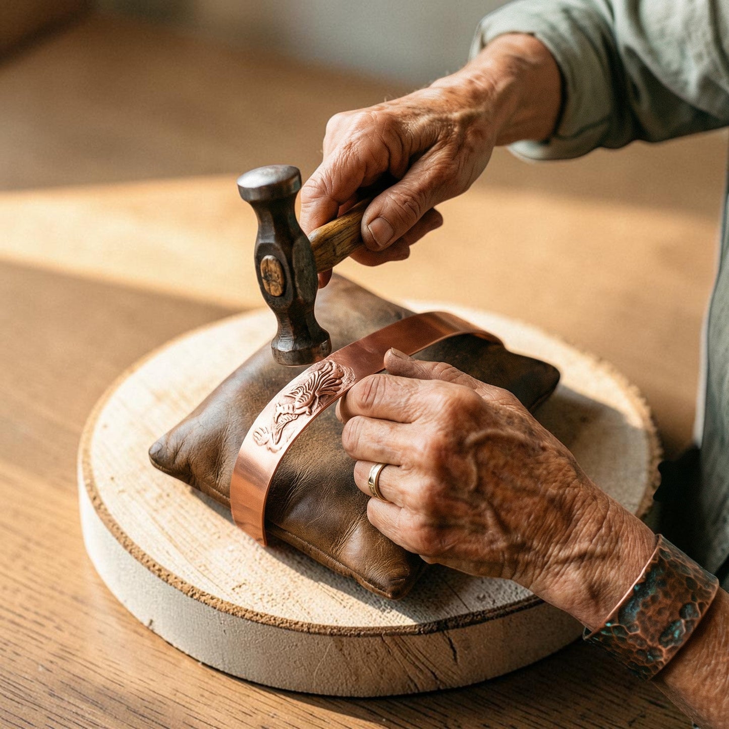 Loam Pure Copper Bracelet With Magnetic Therapy