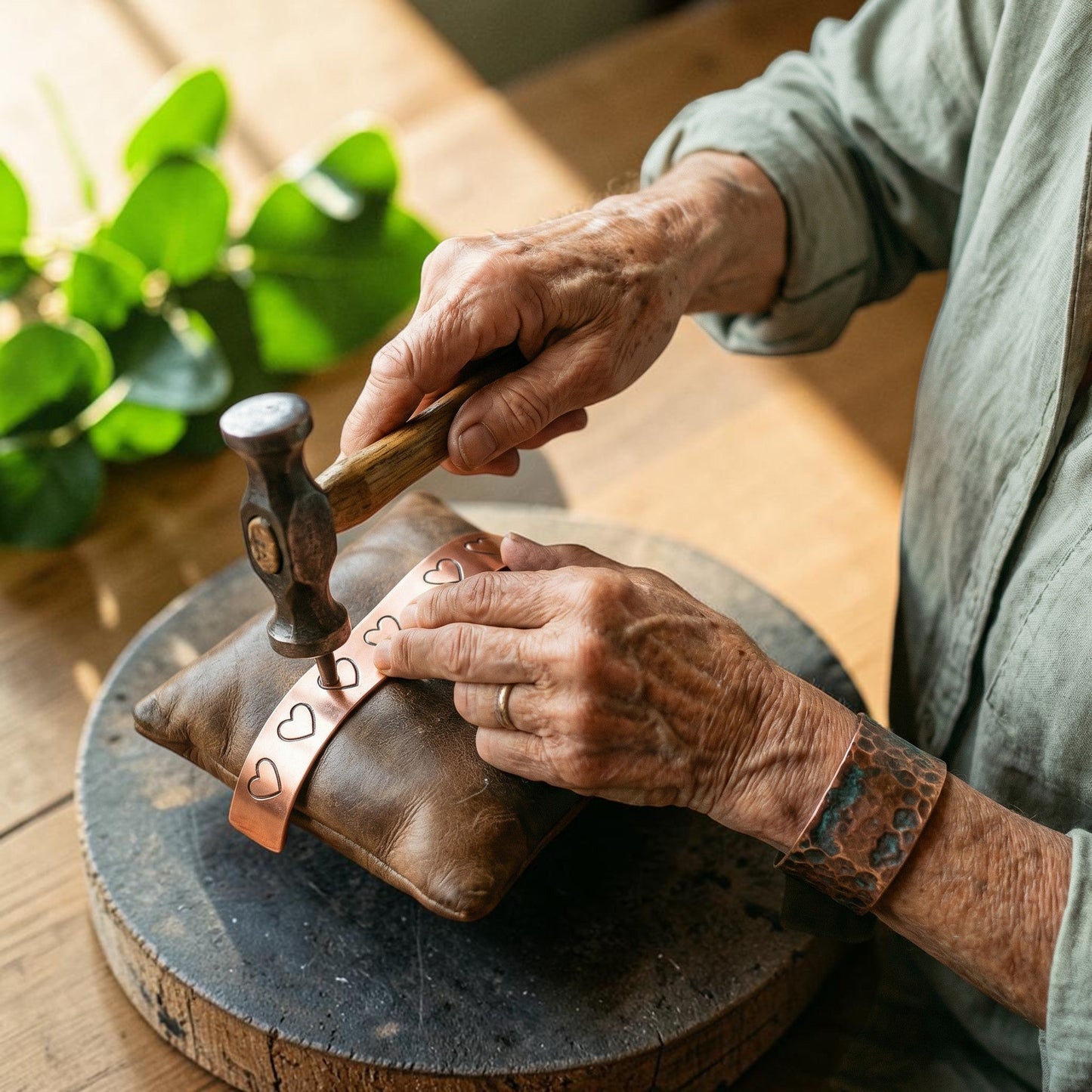 Hearth Pure Copper Bracelet With Magnetic Therapy