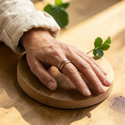 Grid Ring Pure Copper With Magnetic Therapy