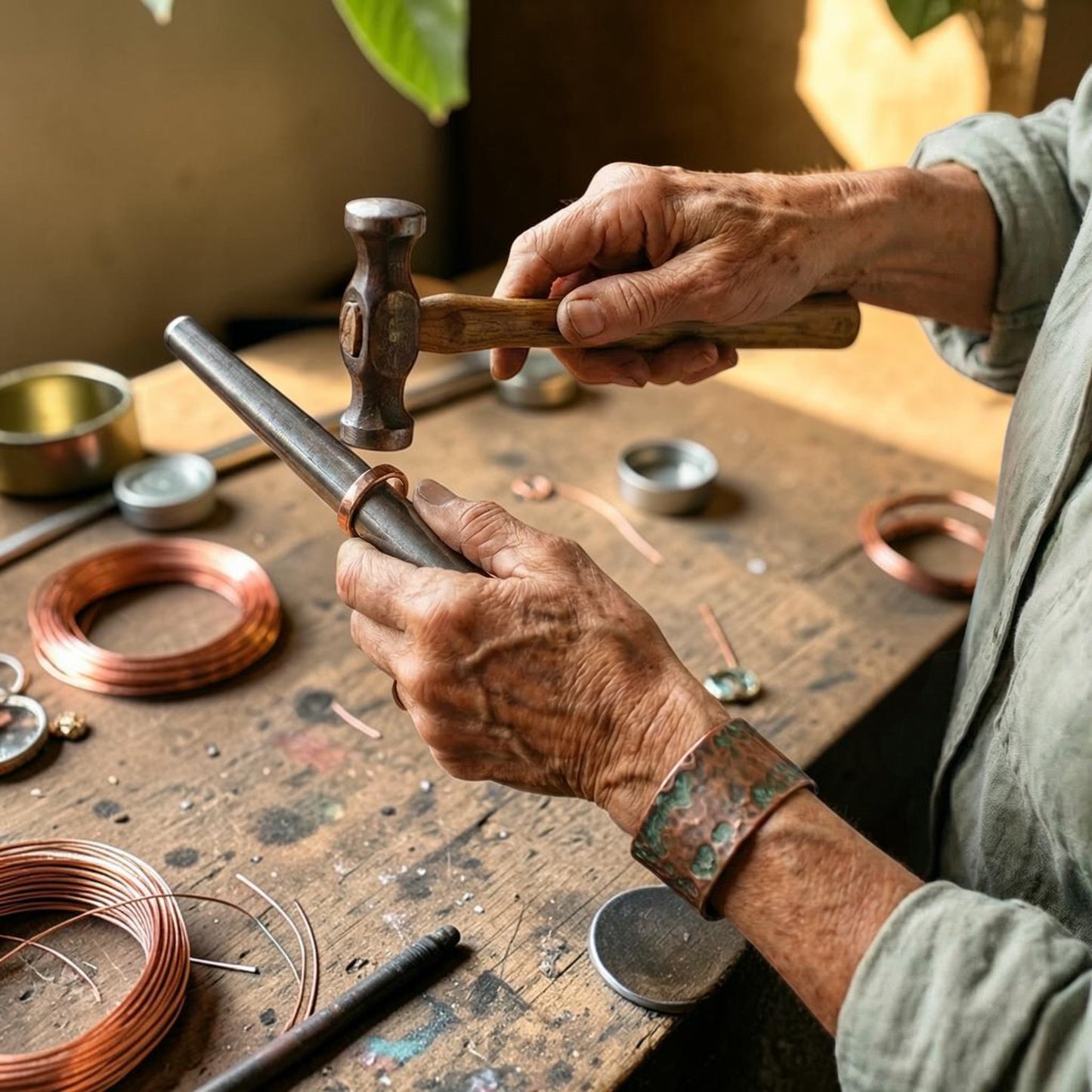 Tine Ring Pure Copper With Magnetic Therapy