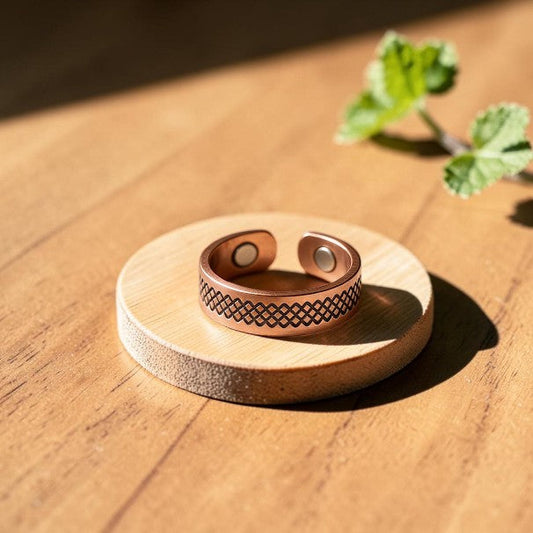Grid Ring Pure Copper With Magnetic Therapy