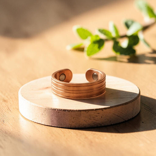 Band Ring Pure Copper With Magnetic Therapy