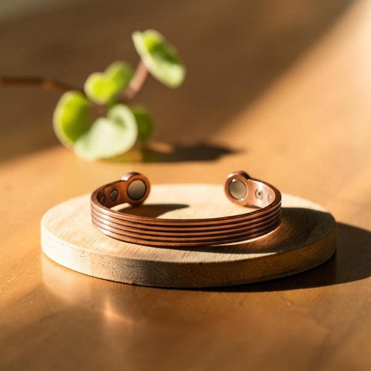 Ridge Pure Copper Bracelet With Magnetic Therapy
