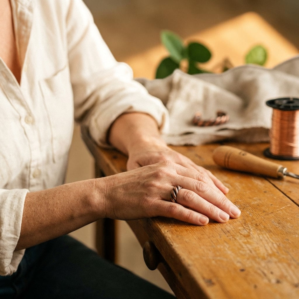 Tine Ring Pure Copper With Magnetic Therapy
