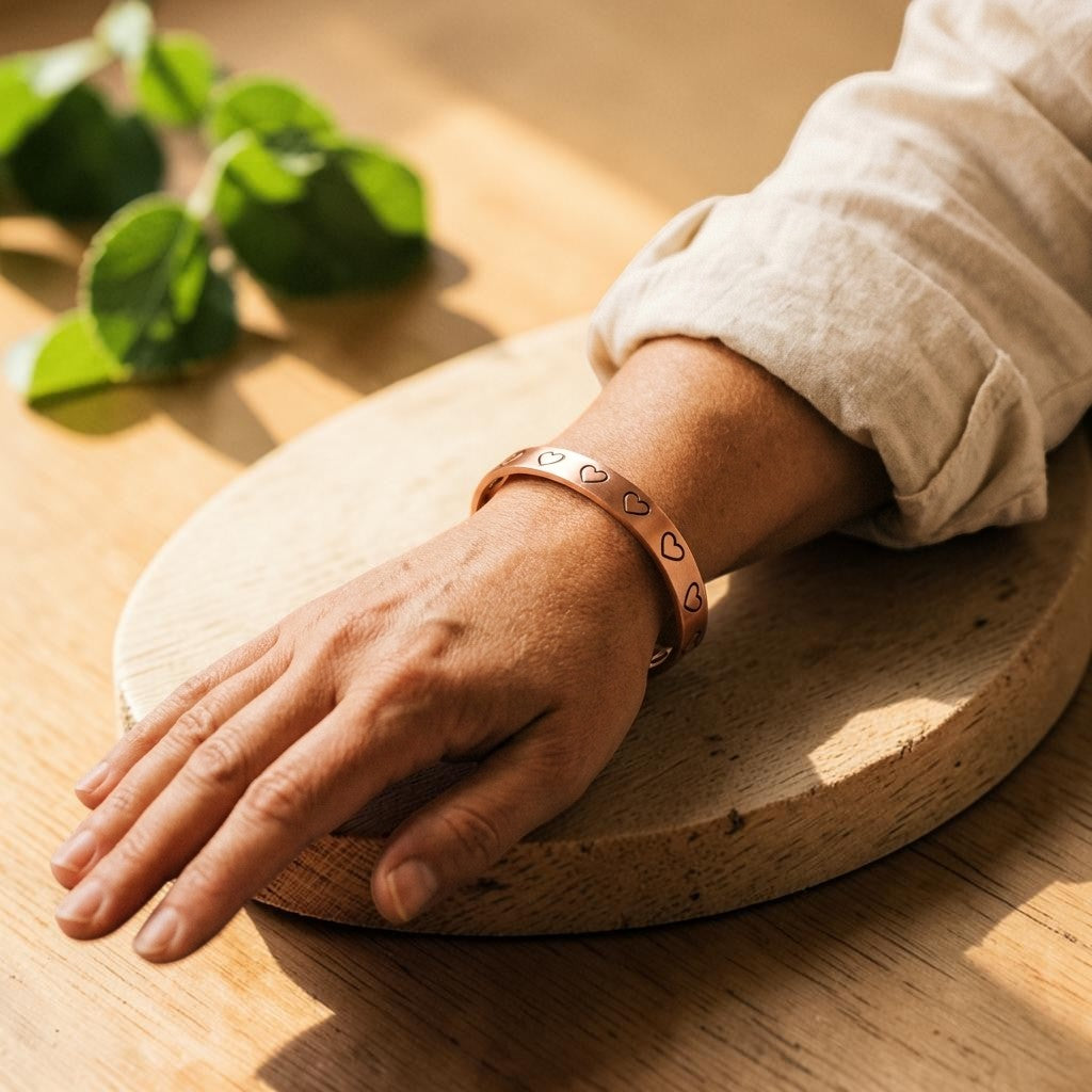 Hearth Pure Copper Bracelet With Magnetic Therapy