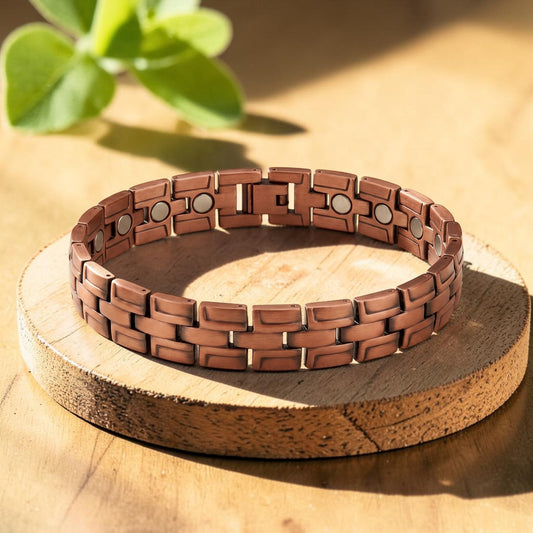 Gorse Men's Pure Copper Bracelet With Magnetic Therapy