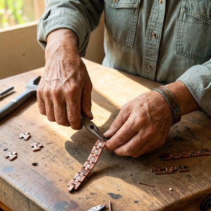 Gorse Men's Pure Copper Bracelet With Magnetic Therapy