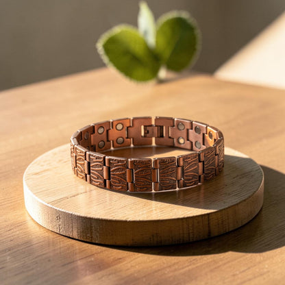 Grit Men's Pure Copper Bracelet With Magnetic Therapy