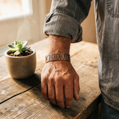 Grit Men's Pure Copper Bracelet With Magnetic Therapy