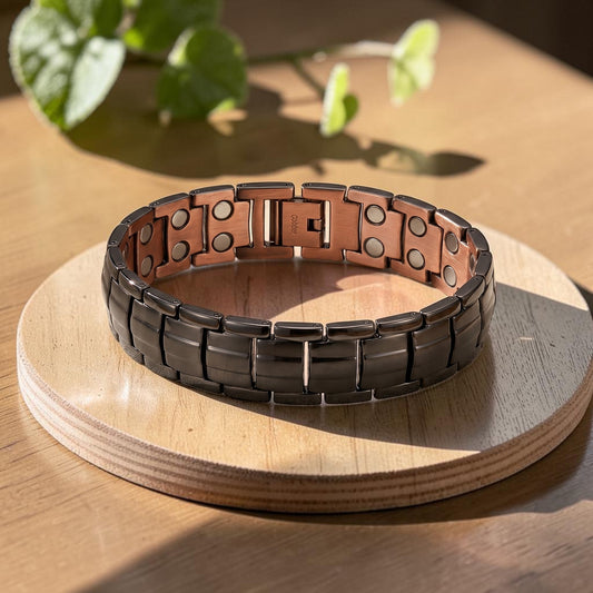 Ochre Men's Pure Copper Bracelet With Magnetic Therapy
