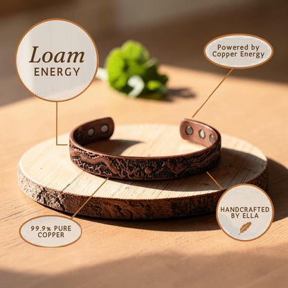 Loam Pure Copper Bracelet With Magnetic Therapy