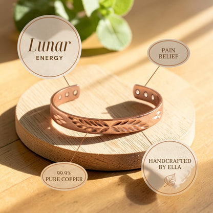Lunar Pure Copper Bracelet With Magnetic Therapy