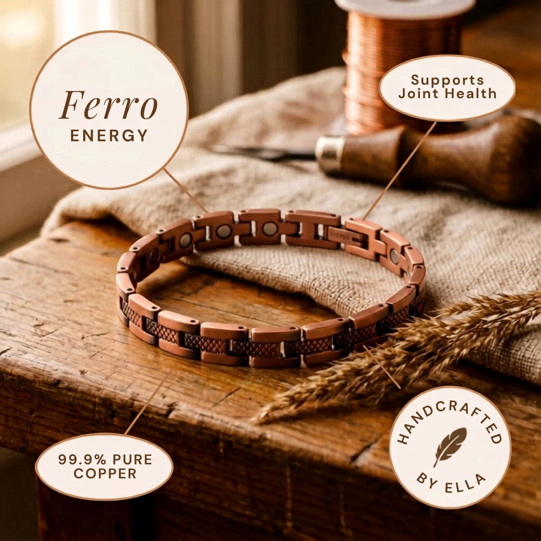Ferro Anklet Pure Copper With Magnetic Therapy