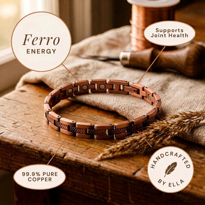 Ferro Anklet Pure Copper With Magnetic Therapy