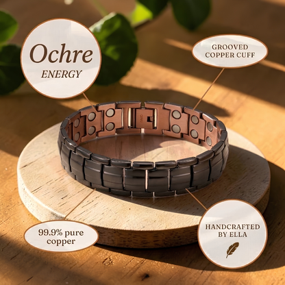 Ochre Men's Pure Copper Bracelet With Magnetic Therapy