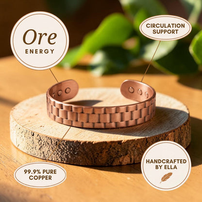 Ore Men's Pure Copper Bracelet With Magnetic Therapy