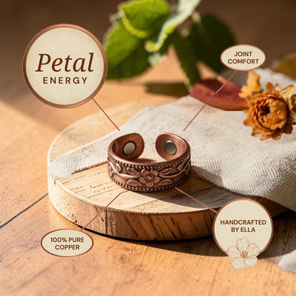 Petal Ring Pure Copper With Magnetic Therapy