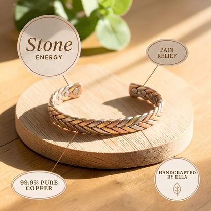 Stone Pure Copper Bracelet With Magnetic Therapy