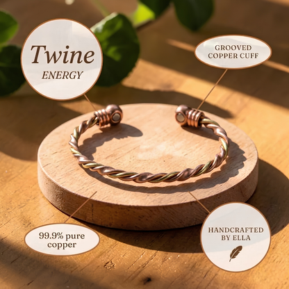 Twine Pure Copper Bracelet With Magnetic Therapy